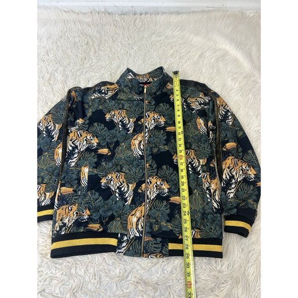 Victorious Mens Green Floral Tiger Track Pants & Jacket Track Suit Set Size 2X - Picture 9 of 16